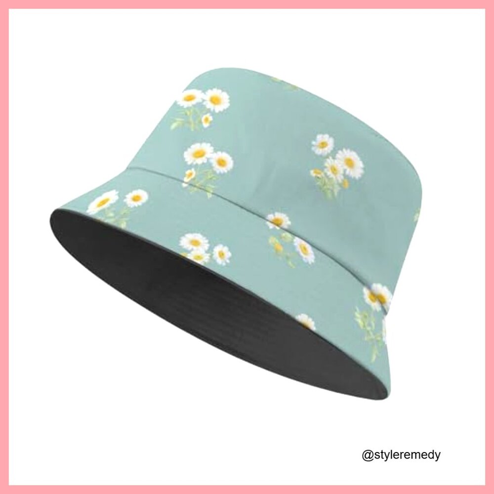 Reversible Bucket Hat Cotton Polyester Packable S… - image 2